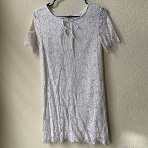 Love Riche White Lace Mini Dress